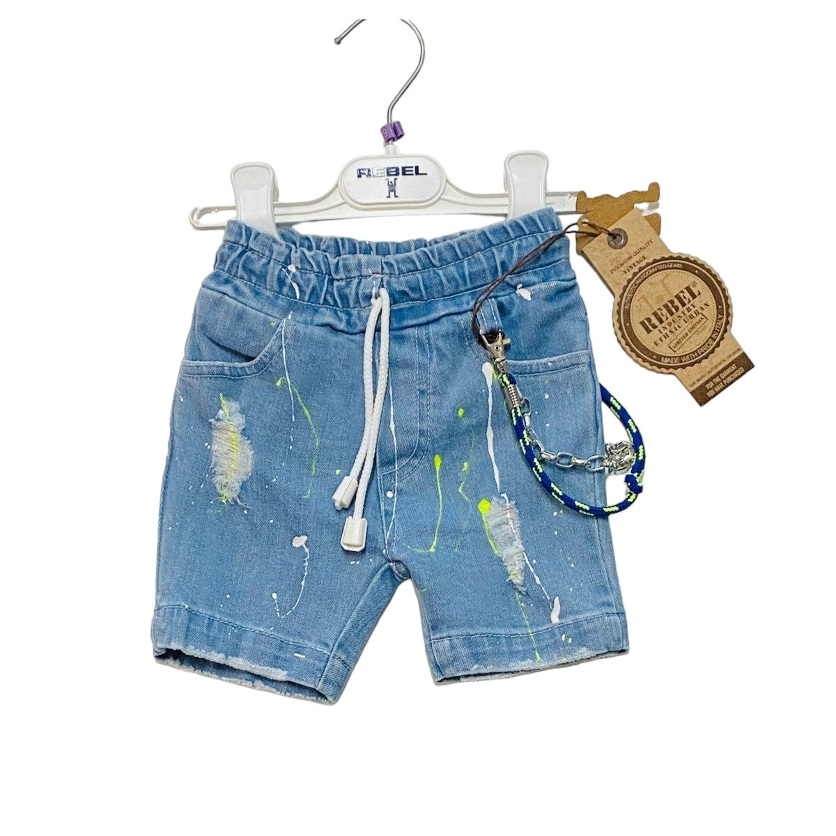 Neugeborene Jeans-Bermudashorts